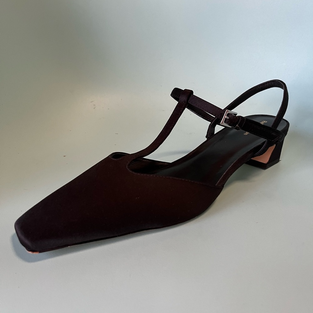 Reformation Silk T Strap Heels NWOT